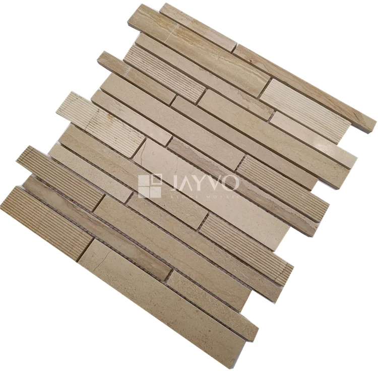 Italian Wooden Grain Wall And Floor Tile Pattern Herringbone and Strip Marble Mosaic Tile 30x30