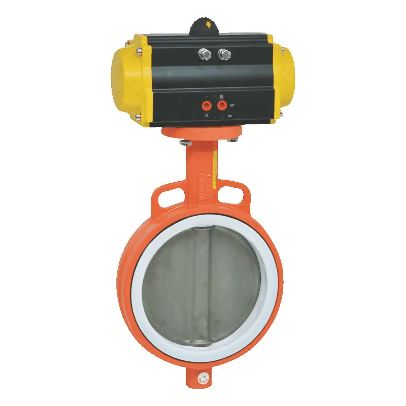 
double acting pneumatic control rotary actuator electro pneumatic butterfly valve 