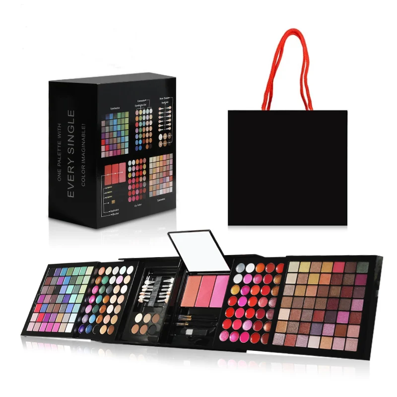 

Personalized Full Big Professional Beauty Cosmetics kit All In One light up Makeup Gift Set Support OEM Private Label