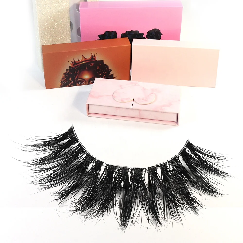 

private label 3d faux mink eyelashes wholesale vendor fluffy natural hypoallergenic eco recyclable custom packaging pestanas, Natural black