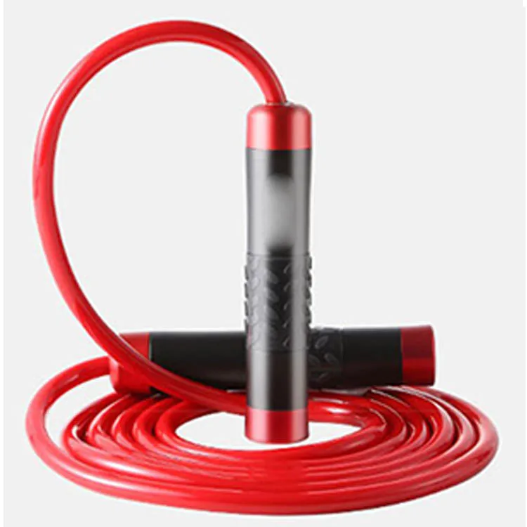 

Wholesale Adjustable training PVC Fitness Wire Heavy Weighted Speed Skipping Jump Rope, Black/blue/red/green/gray