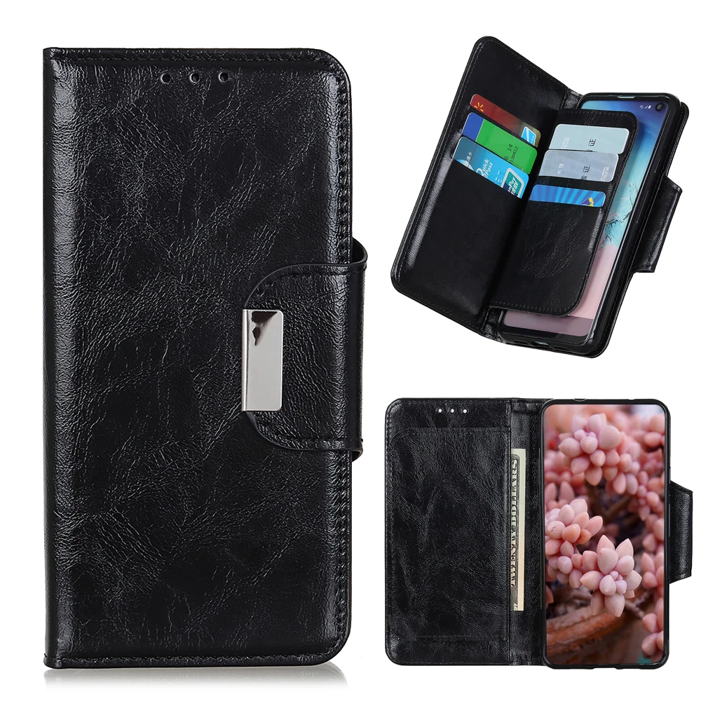 

Crazy Horse pattern PU Leather Flip Wallet Case For XIAOMI Redmi 10 2021 With Stand 6 Cards Slots, As pictures