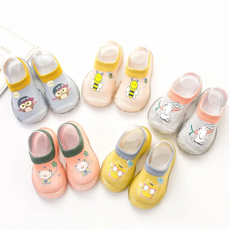 

XIANGHUI 2021 New Wholesale Cute Custom Logo TPE Anti Slip Baby Shoes Socks Girl Boys Socks