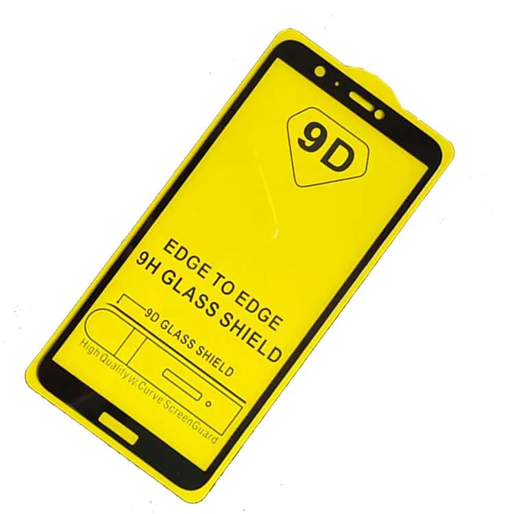 

Amazon 9h 9d 0.33mm full glue clear transparent silk printing 9D 9H phone toughened tempered glass screen protector for redmi s2
