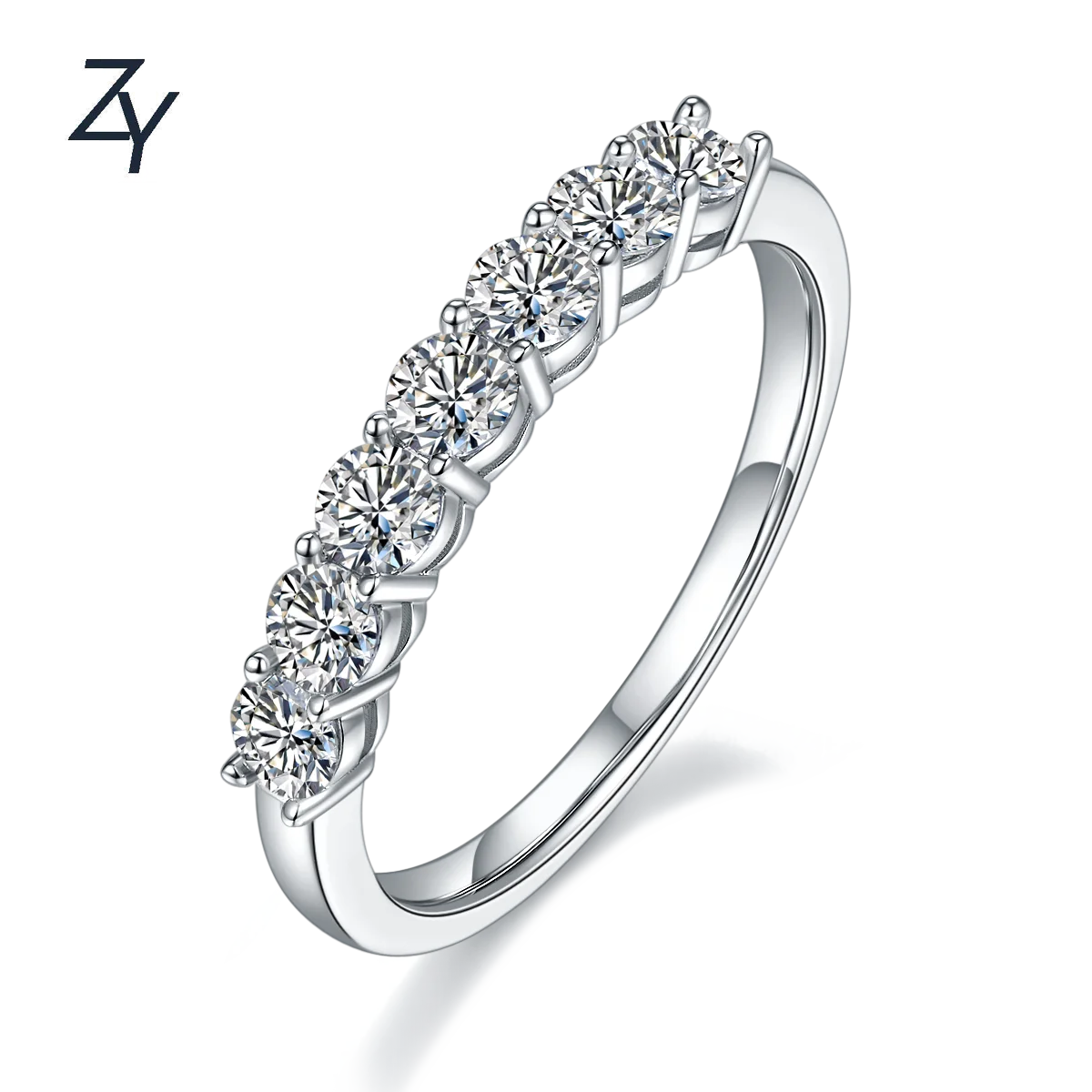 

New Arrival 0.7 ct Moissanite D VVS 925 Sterling Silver Jewelry 18K Gold Plated Ring for Women Men Wedding Bands Tail Rings