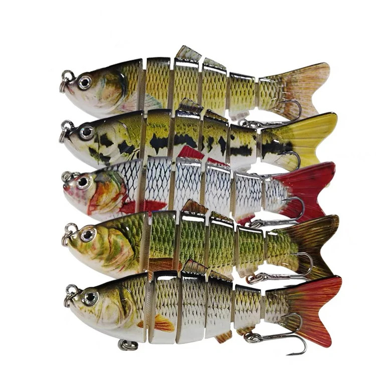 

Hot selling 10cm/20g 6 segment hard pike fishing lure soft vibe free fishing tackle samples, 24 color for option