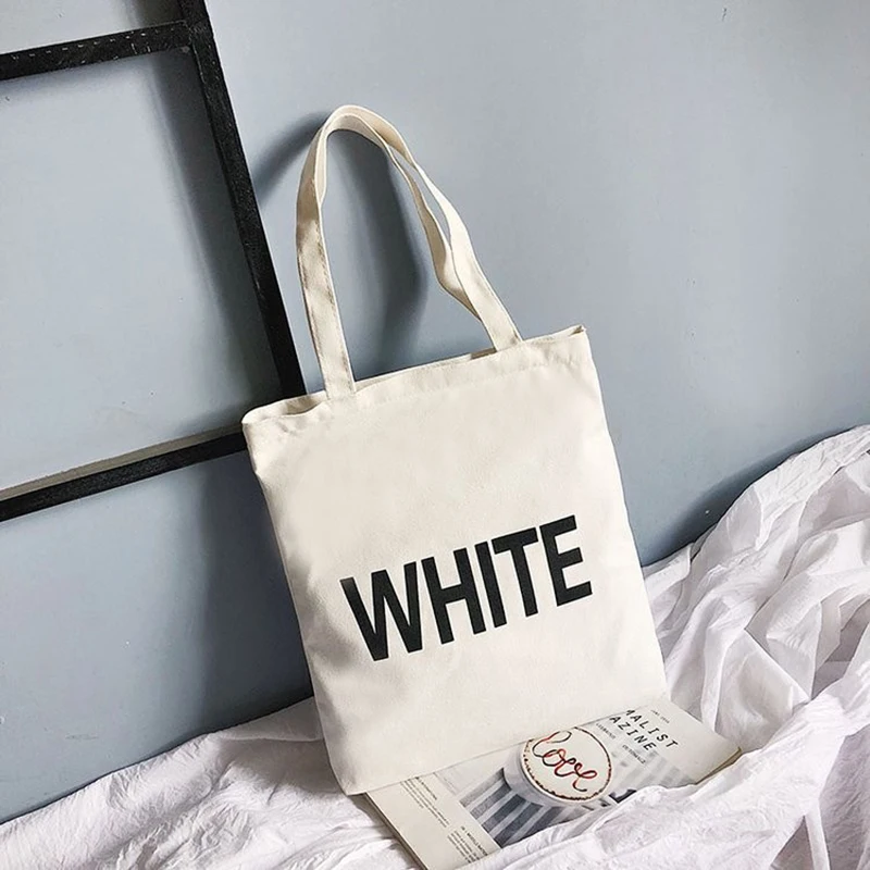 

Small order quick fix hot style ladies canvas tote bag office worker daily bag Women shoulder shopping bag, White, yellow, black, pink
