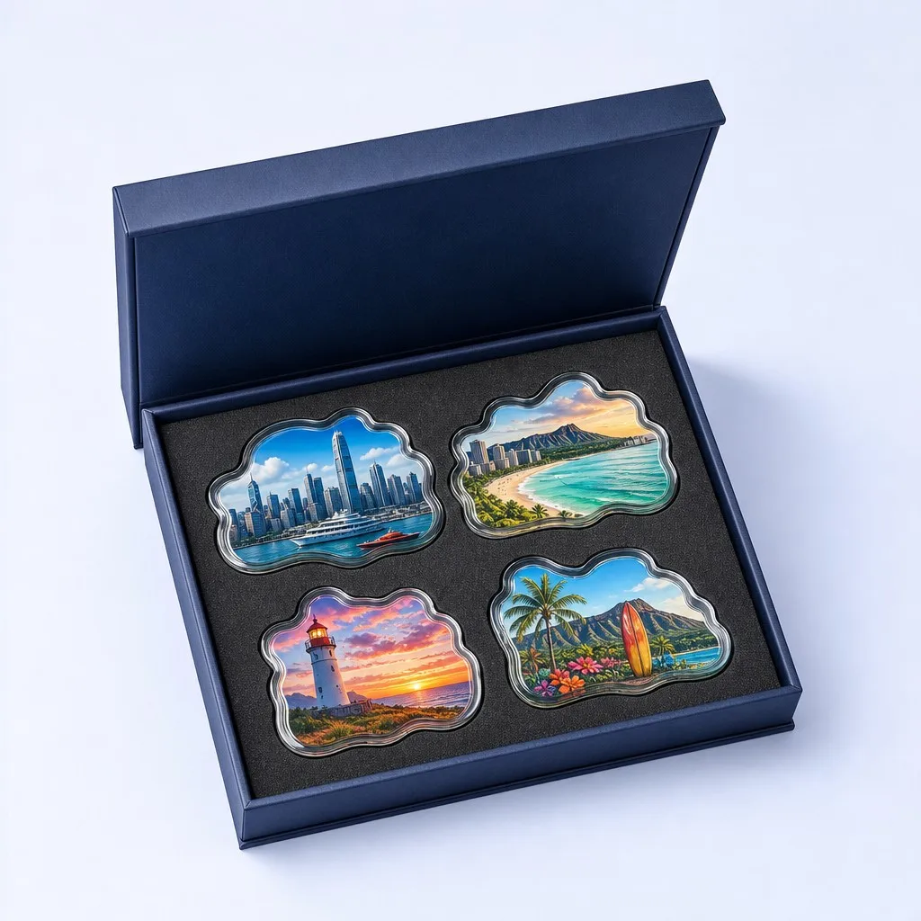 4-Piece Gift Box Set for Acrylic Fridge Magnets