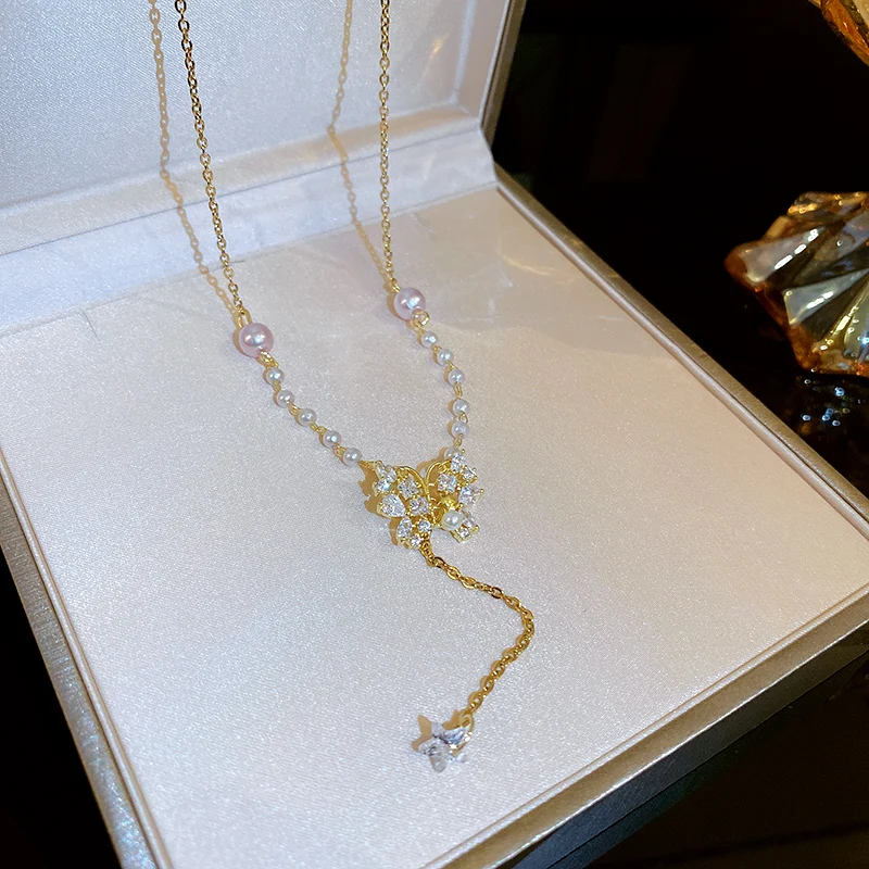 

fashion crystal butterfly woman necklaces jewellery