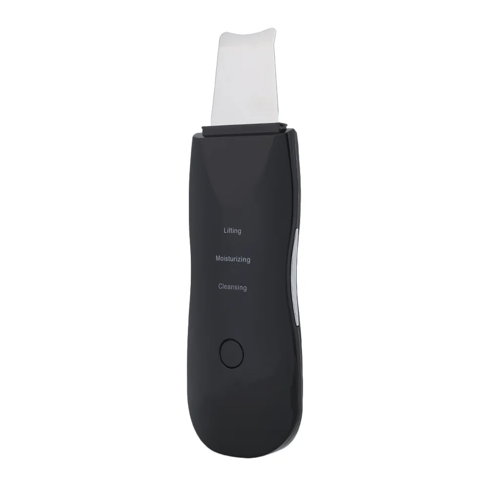 

Hot sales design ultrasonic skin scrubber facial cleaner skin scrubber face spatula ultrasonic for beauty use, White/black