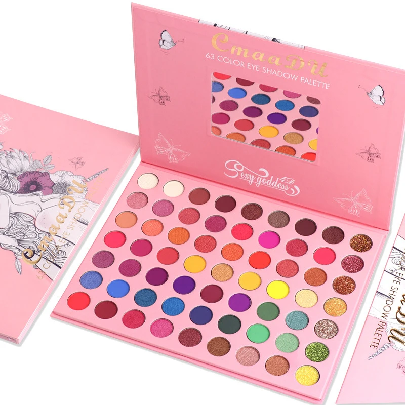 

Factory Wholesale Makeup Matte Metallic Eye Shadow Glitter Palette Private Label