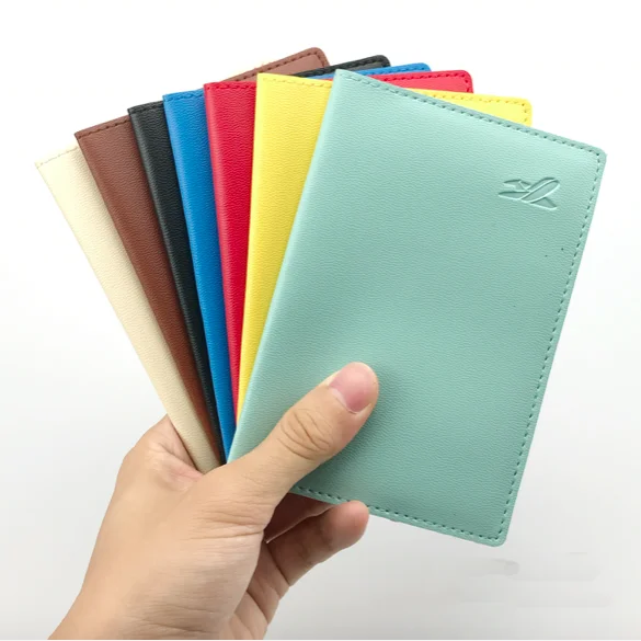 
Hot sale Custom PU leather passport cover with embossed logo 