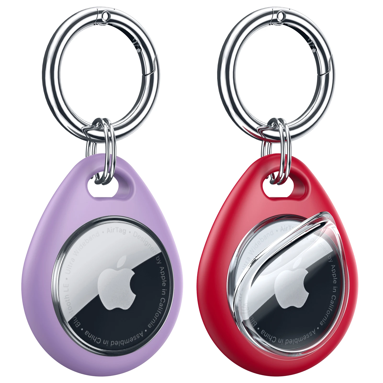 

Leyi new arrival key ring airtag luxury case suitable keychain for apple iPhone anti lost wireless tracker protective cover TPU