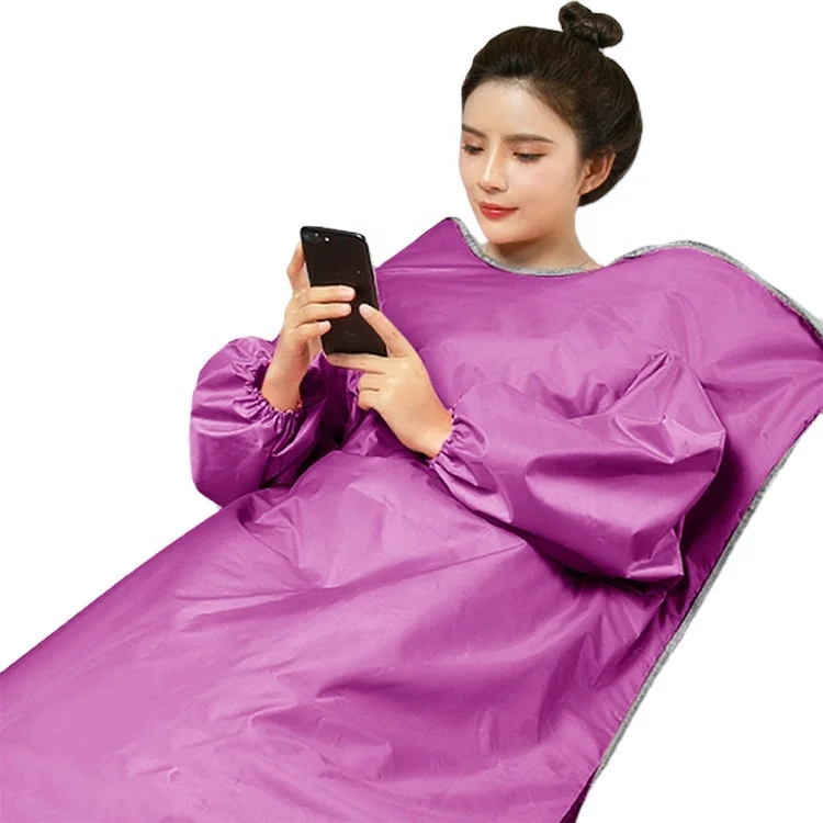 

Far infrared heating therapy detox sliming machine sauna blanket body wrap with sleeve blanket therapeutic sauna for weight loss, White