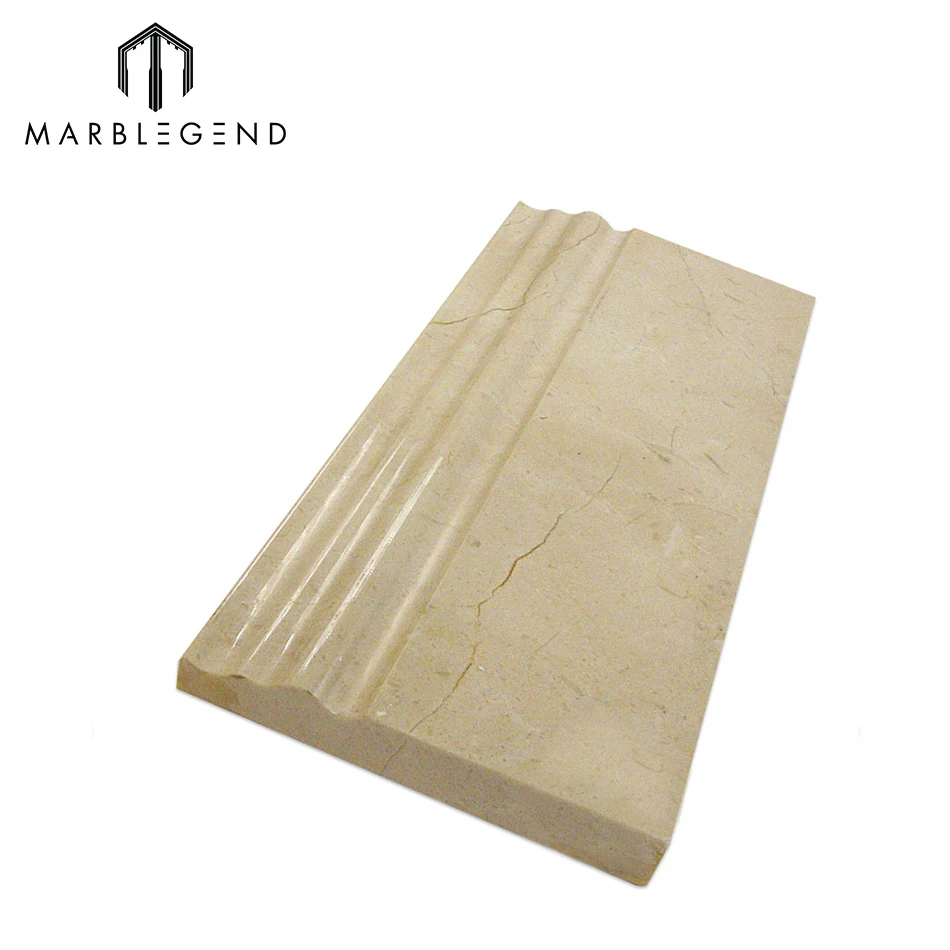 
Decorative wall skirting stone liner natural marble baseboard moulding 