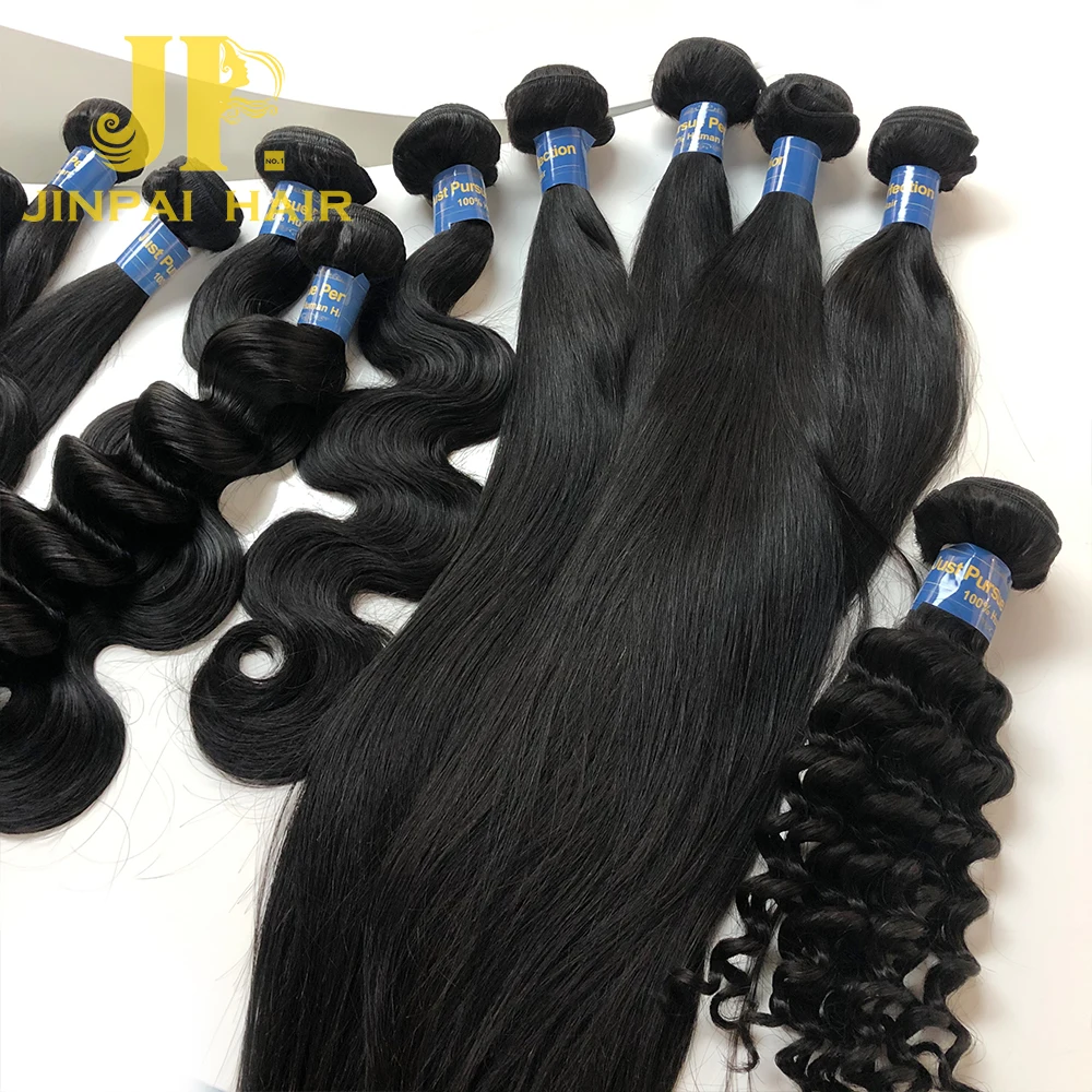 

JP Free Sample 100 Human Hair Extension Raw Indian Hair Bundle,Natural Hair Extension,Raw Human Hair Vendors, Natrual black color cuticle aligned hair