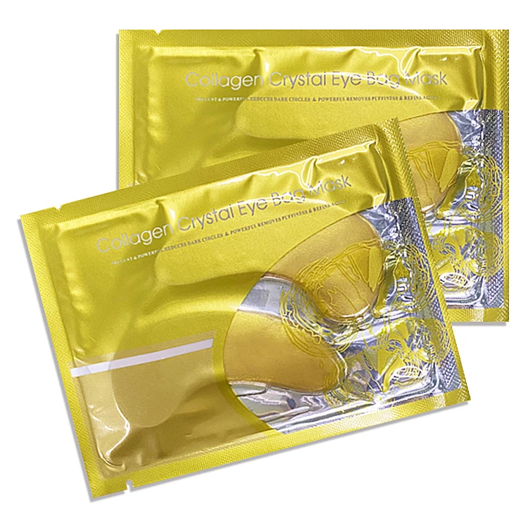 

Hot Sale Private Label Sheet Crystal Gel Eye Mask Under Eye 24k Gold Hydrogels Collagen Dark Circle Eye Patches