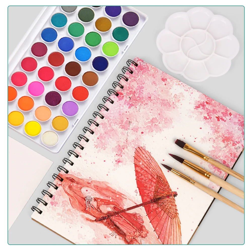 

Watercolor Paper Pad 30 60 Sheet Artists Professionals Beginners Perfect for Most Wet & Dry Media Cold Press Natural White