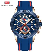 

2019 Mini focus 0244 fashion sport 3ATM water resistant multifunction Chronograph men's wrist quartz watches with silicon strap