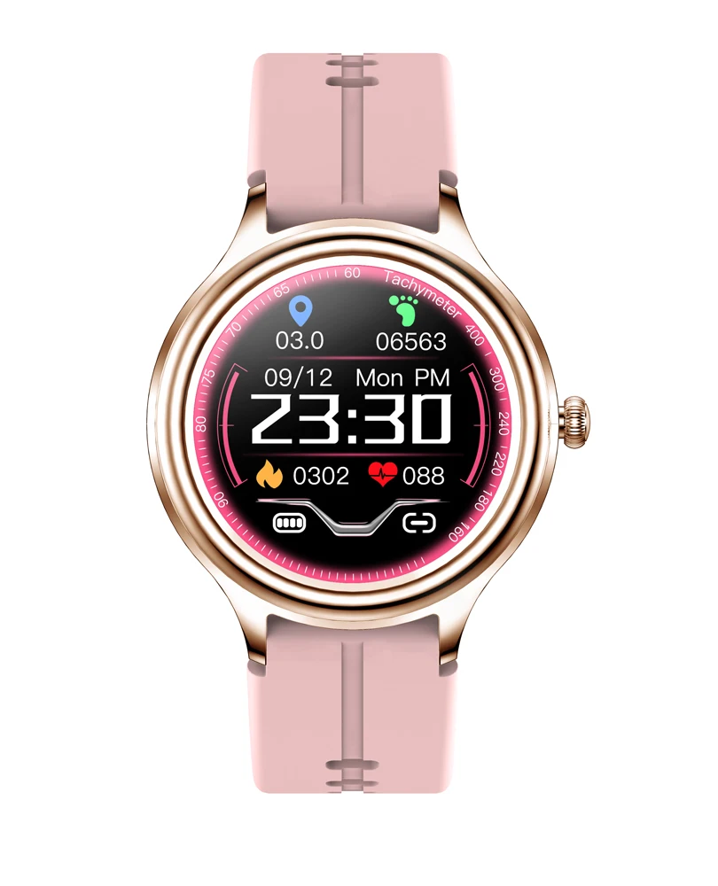 

KM05 Smart Watch Woman Fitness Tracker Blood Pressure Monitoring Message Reminder Smartwatch Ladies