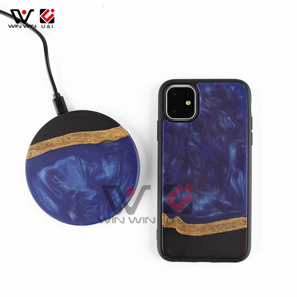 

2020 Newest Colorful Resin Wood Matte TPU Frame Shockproof Phone Case For iPhone 11