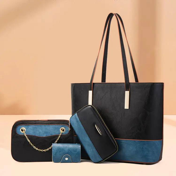 

4 Pcs 2021 Fashion Luxury Women Shoulder Bags Sac a main High End PU Leather Purses And Handbag set