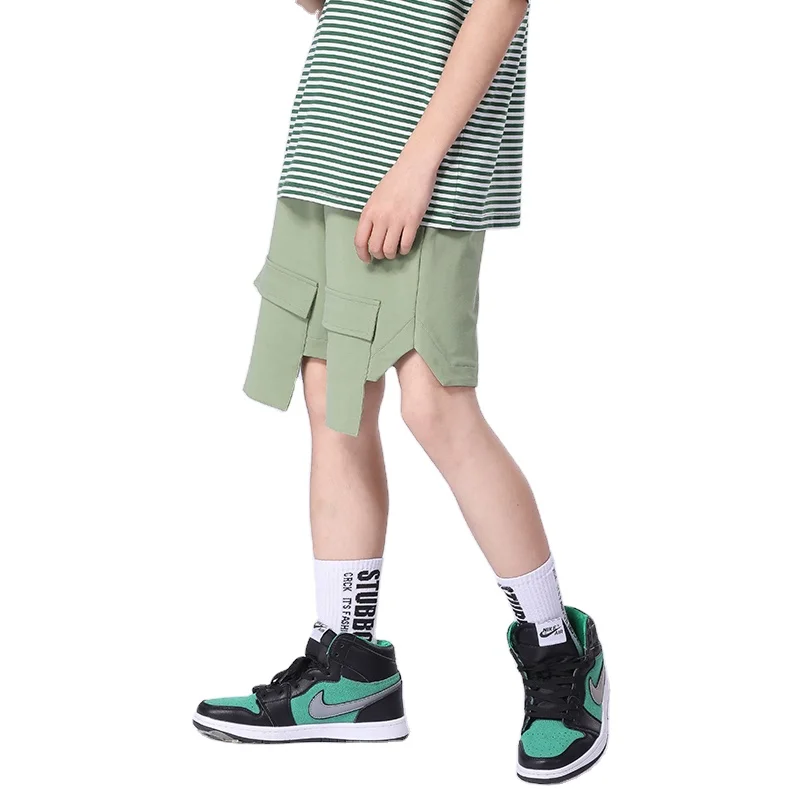 

TILANI 2021 Hottest sales 100% cotton summer kids shorts children Kids Breathable green boy shorts, Picture