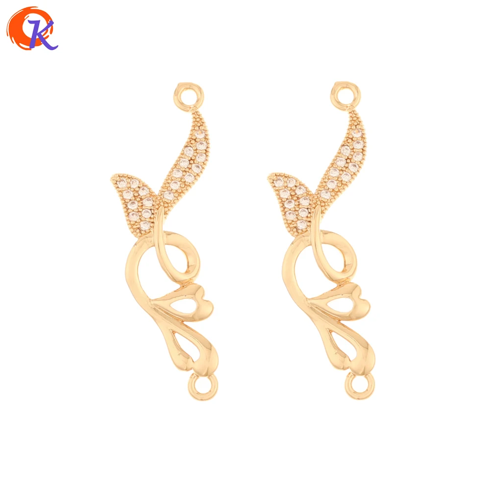 

Jewelry Accessories Cordial Design 50Pcs 11*34MM DIY Connectors Earring Findings Jewelry Making Hand Made Flower Shape Jewelry