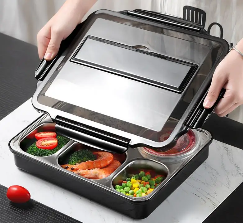 Hot Sell Stainless Steel 5 Compartment Hospital Dinner Plate Tray Fast ...