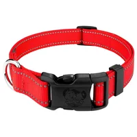 

Kingtale Pet Products Small Medium Large Safety Adjustable Nylon Buckle Reflective Dog Collar