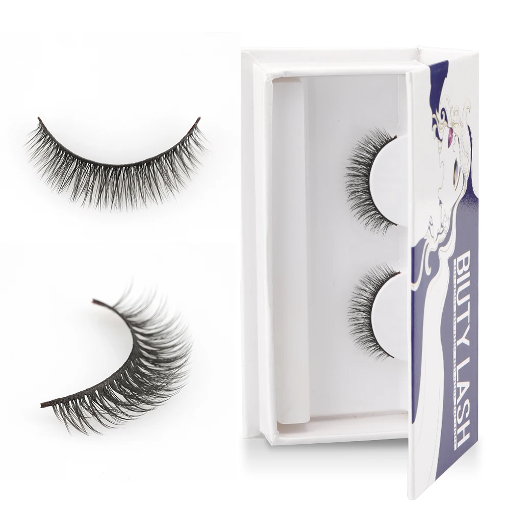 

Natural 100% Hand Made 041 False Faux 3d 5d Mink Eye Lash Eyelashes, Natural black
