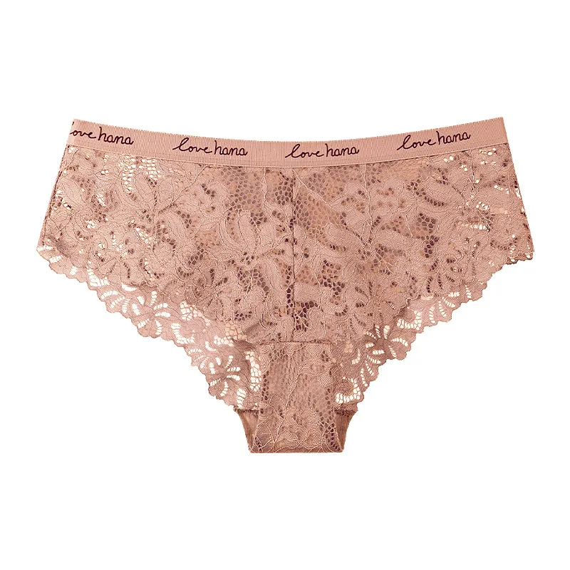 

Lace traceless loose half bag hip low waist sexy hollow out hot ladies pants