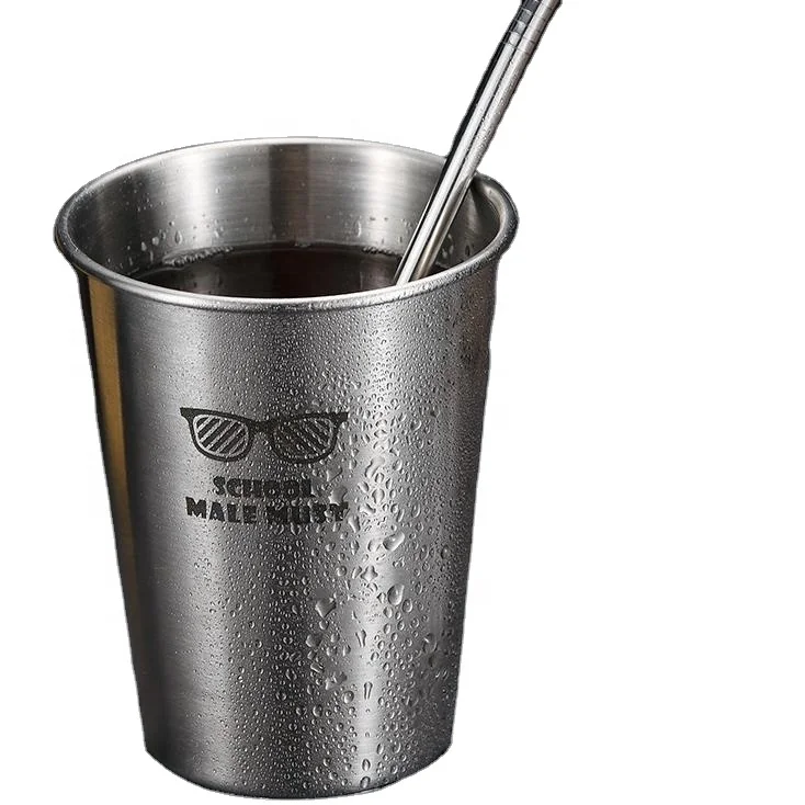 

18/8 Double Wall Stainless Steel Bar Cups Unbreakable Cups Mugs, Silver