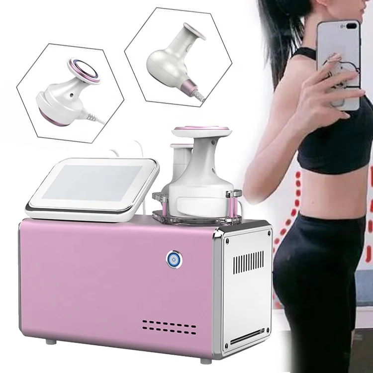 

Professional Body Slimming Machine/v5 Rf Cavitation slimming machine Fat cavitation slimming equipment, Pink