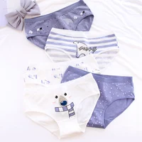 

Purple flowers printed customized size promotion ladies panty