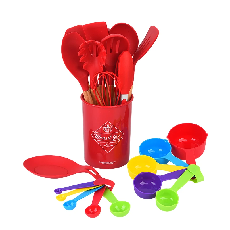 

Ready to ship items trending products 2021 new arrivals kitchen silicone nordic kitchenware set utensils kitchenware