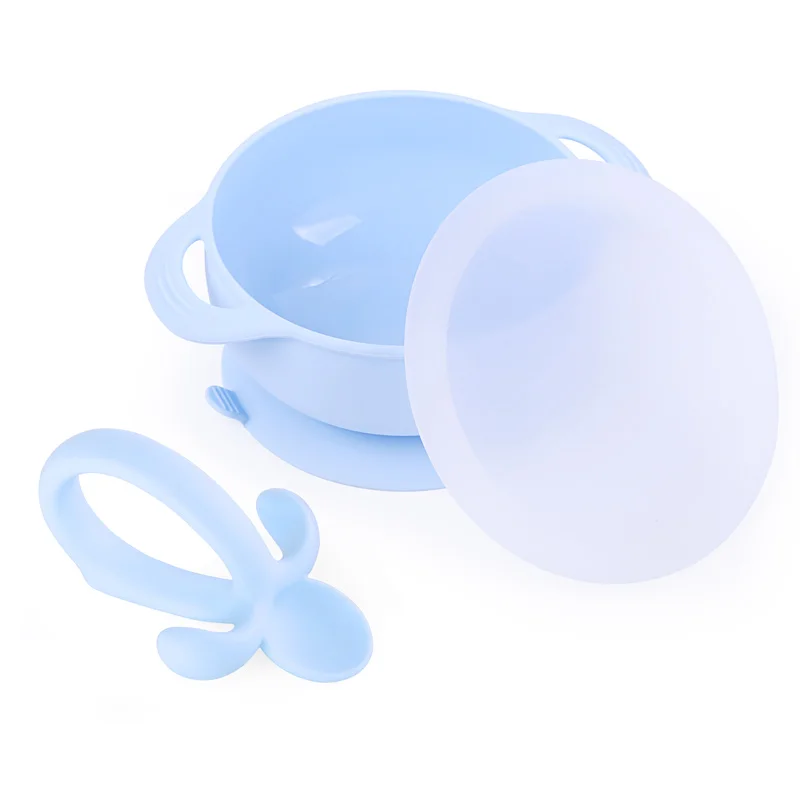

2020 New Design Kitchen Child Spoon And Bowl Silicone Spoon Set