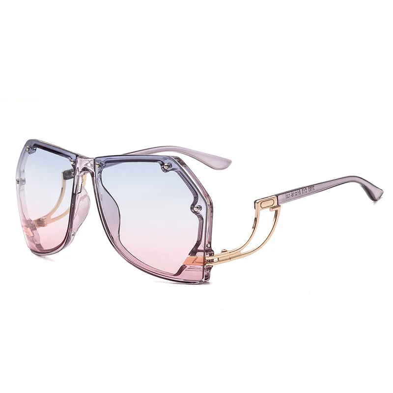 

New arrival personality oversized sun shade women fashion sunglasses