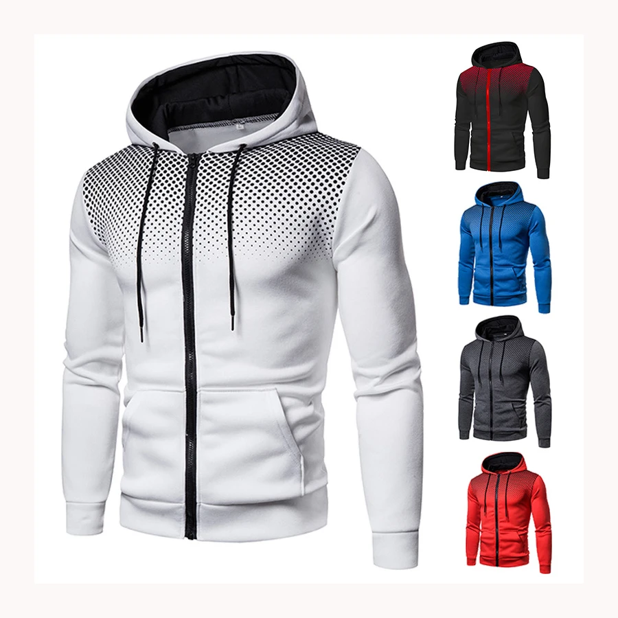 

Wholesale Custom Logo High Quality Zipper Sweatshirts Oversized Plain Men's Hoodie