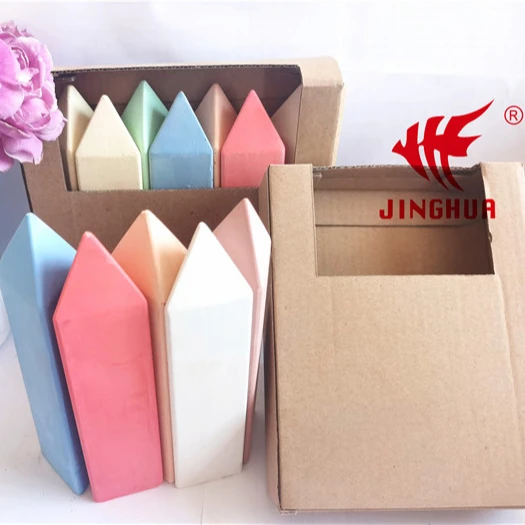 
Factory price different package high quality Sidewalk Chalk triangle shaped Jumbo colored chalk  (1600094279160)