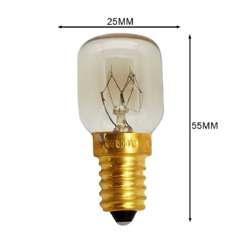 Ac220v 240v 300 Degree High Temperature E14 Oven Bulb 15w 25w Microwave