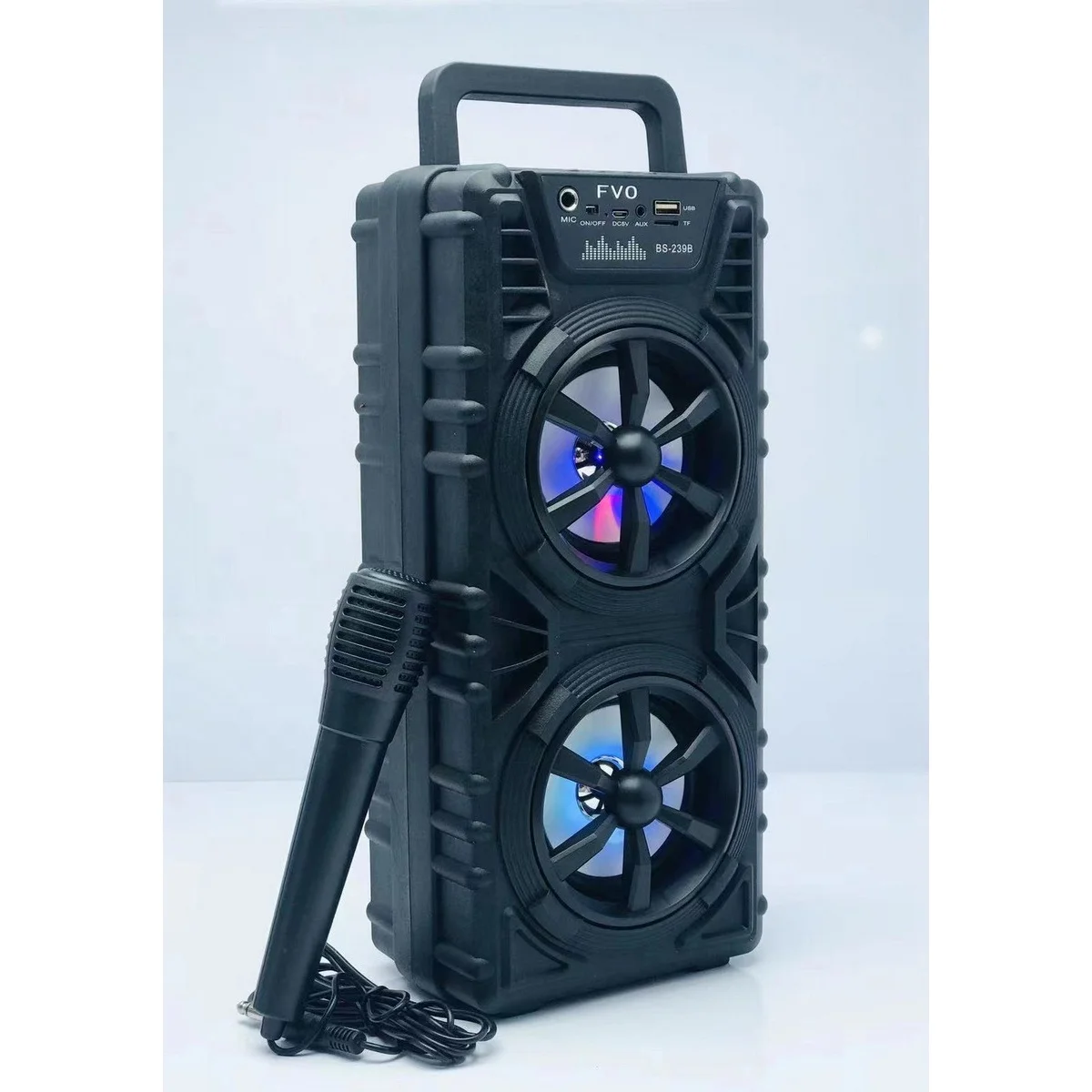 

BS-239B New Portbale Dual 4 Inch Horn Speaker TWS Good Quality Speaker With RGB Lights