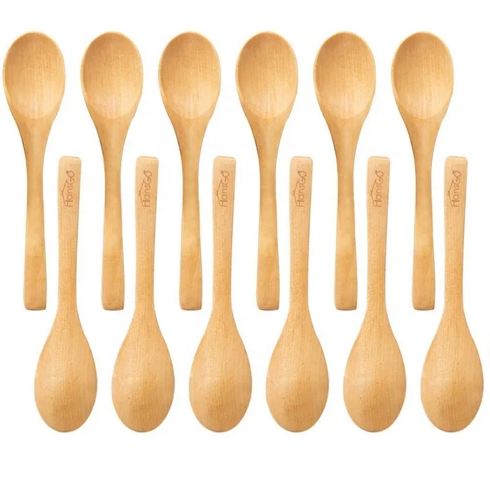 

5 Set Honey Spoon Bamboo Reusable Mini Bamboo Spoon