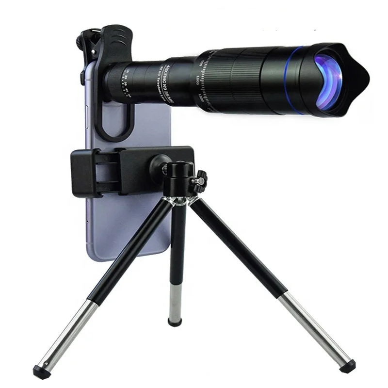 

4K HD 20X 40X Zooming Telephoto Lens With Tripod Stand for Phone Telescope Photography Camera Lenses Kit