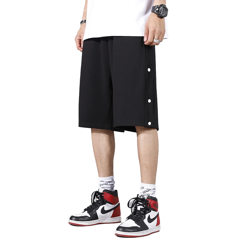 

2021 Summer customized 65%cotton men s casual full breasted shorts, 4 colors