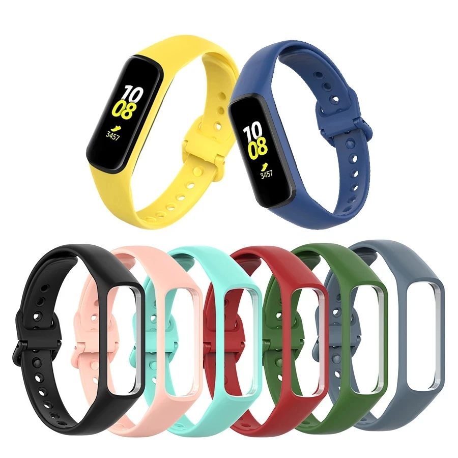 

For Samsung Galaxy Fit 2 SM-R220 Bracelet Straps Replacement Watchband Soft Silicone Sport Watch Band, 17 colors