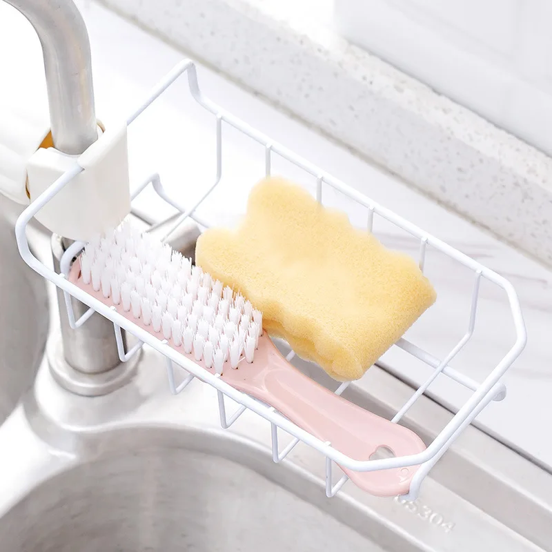 

Stainless steel household kitchen non-perforated sink storage rack