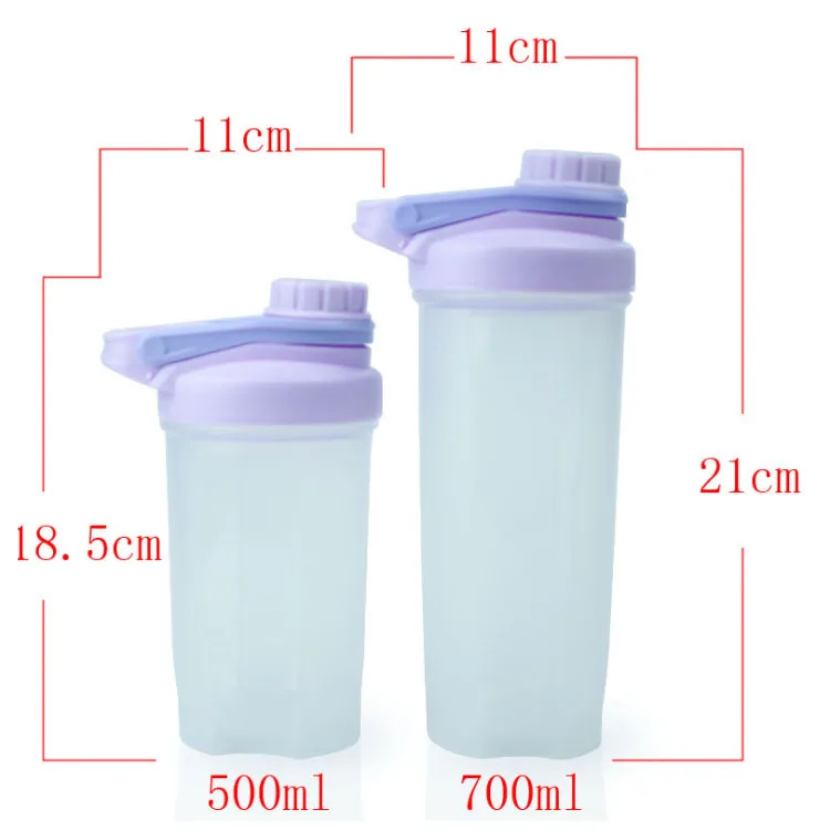 

Custom Plastic Bpa Free Gym Protein Shaker Bottle 500Ml Plastic Shaker Bottle For Gym Outdoor, Transport color with colorful cap or pure color