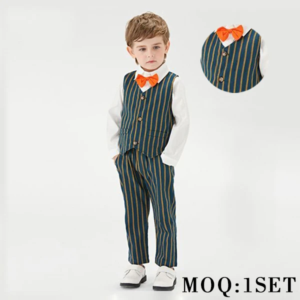 

Dress Boy Stripes Formal Baby Boys Party Set 3-8 Years Suits Kids