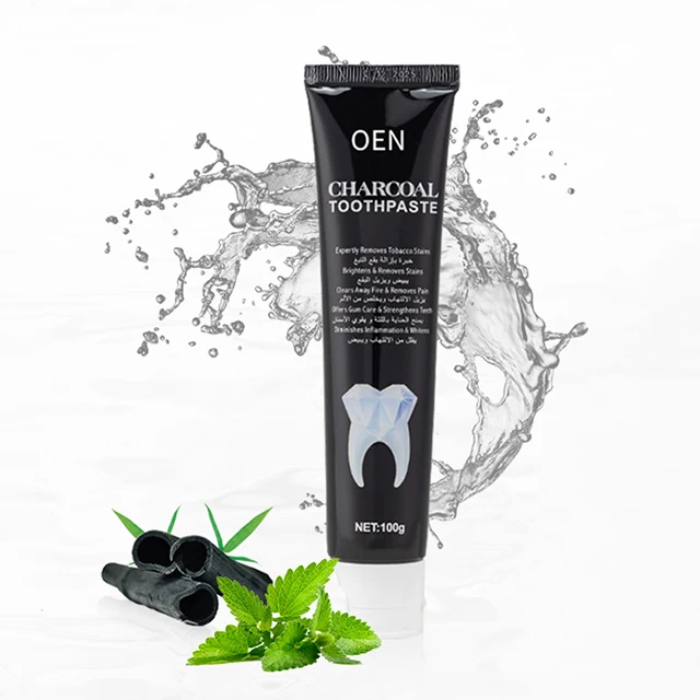

Oral Care Products Refresh Stain Removal Natural Organic Bamboo Mint Flvour teeth Whitening Activated Charcoal Toothpaste